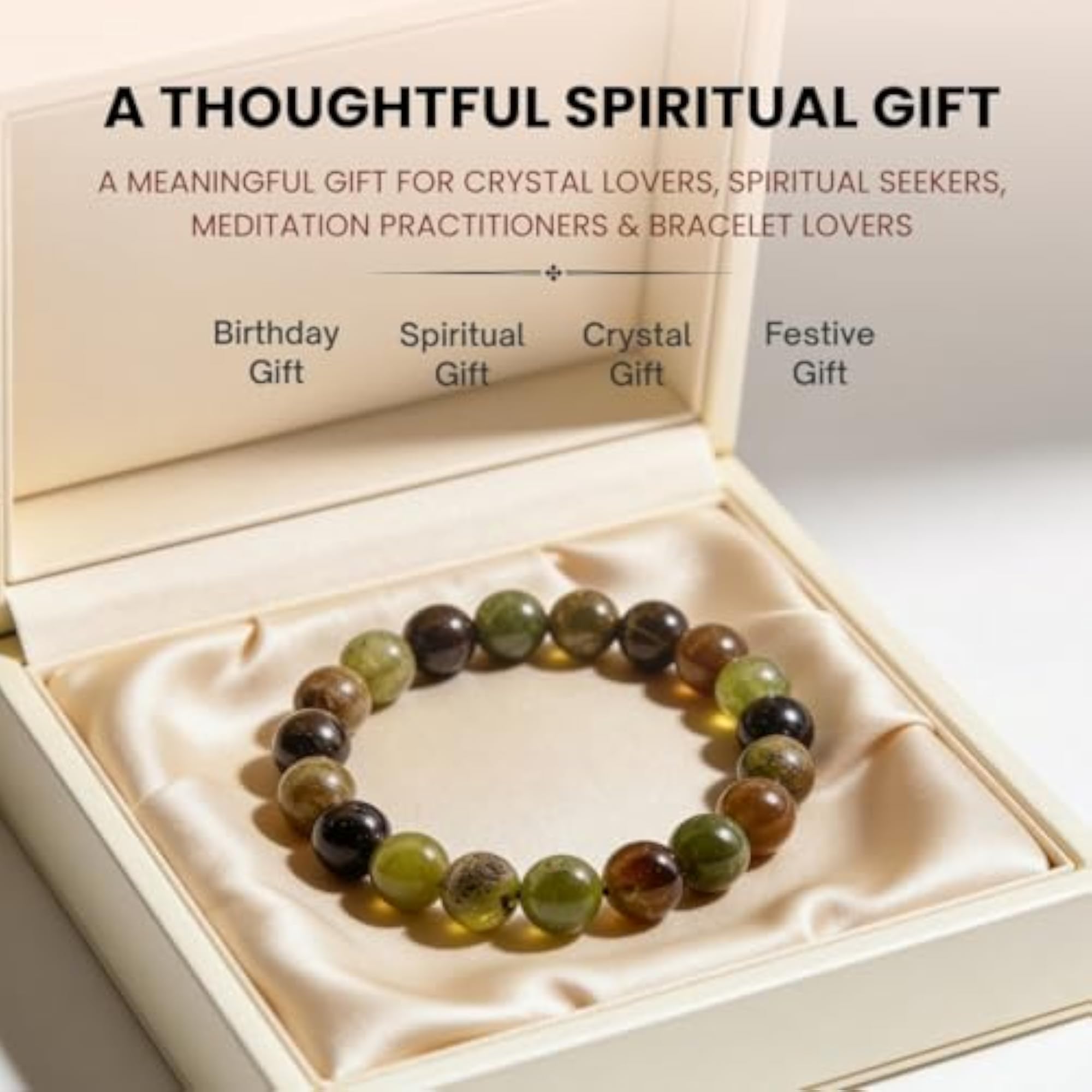 Green Tourmaline Bracelet, Reiki Crystal Healing